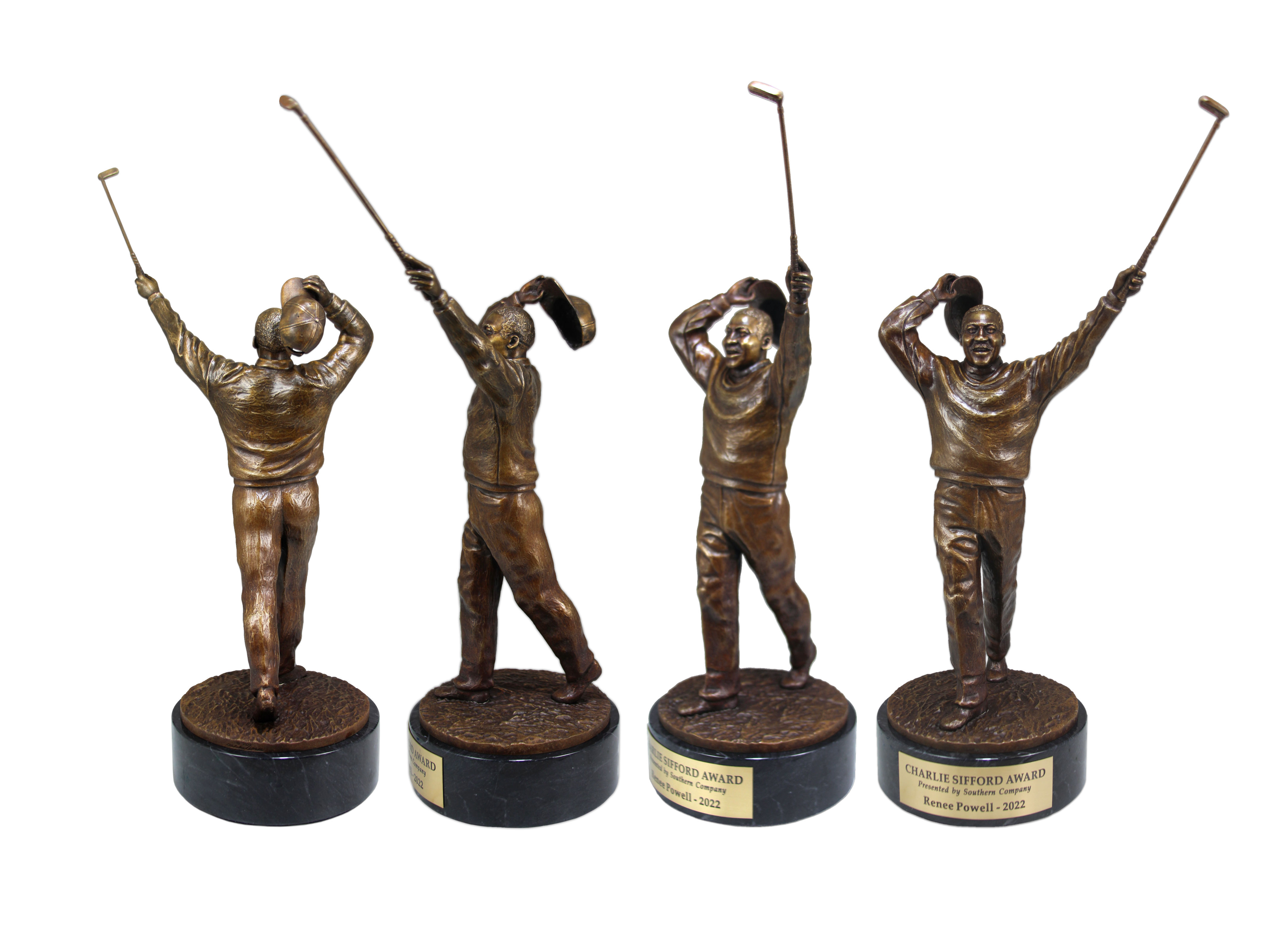 World Golf Hall of Fame Charlie Sifford Award made by Malcolm DeMille- Multiple Views